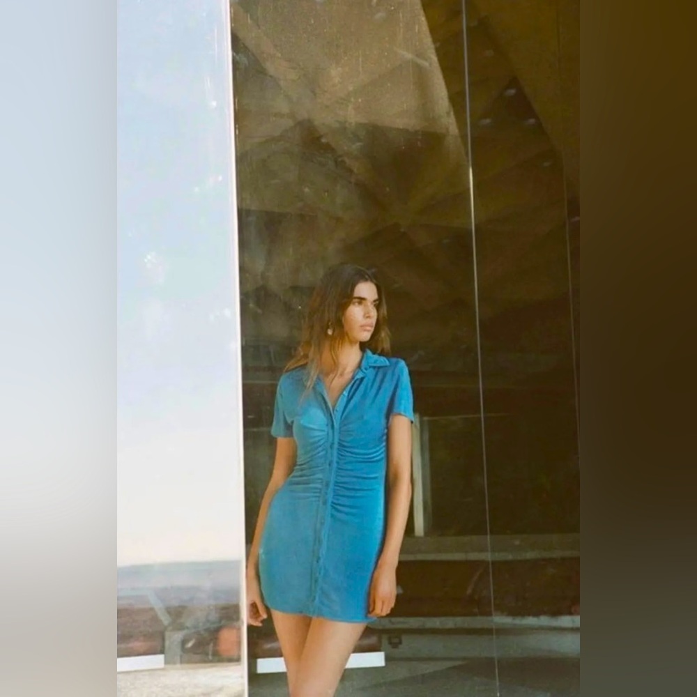 With JEAN Alexa Dress in Electra Blue - Picture 2 of 11